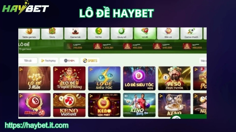 Giới thiệu sảnh cược lô đề HAYBET