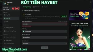 Lưu ý khi thao tác rút tiền HAYBET